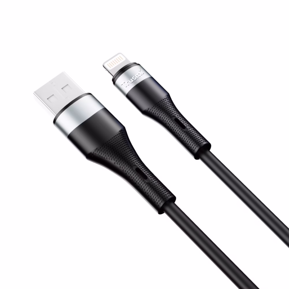 Trusmi 2.4A USB A - Lightning Siliconen Kabel