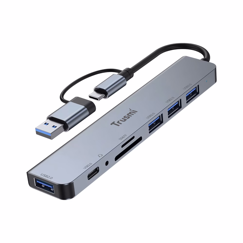TRUSMI 8 In 1 Type-C Multi-Port Adapter